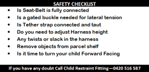 baby restraint Checklist to keep your child safe Baby car seat safety-check list